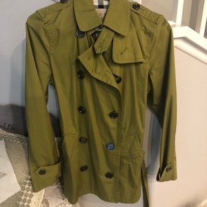Burberry Cotton Gabardine Trench Coat , Size: 6